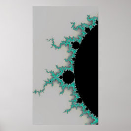 Mint Flares på en distant Star Fractal Abstrakt Poster