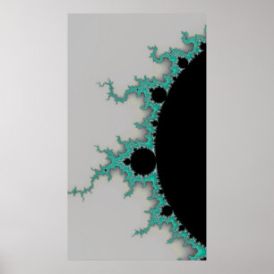 Mint Flares på en distant Star Fractal Abstrakt Poster