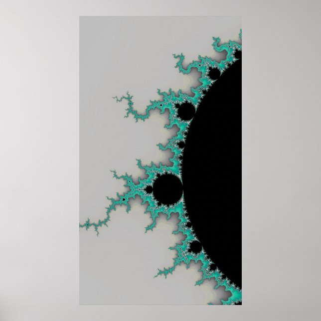 Mint Flares på en distant Star Fractal Abstrakt Poster (Framsidan)