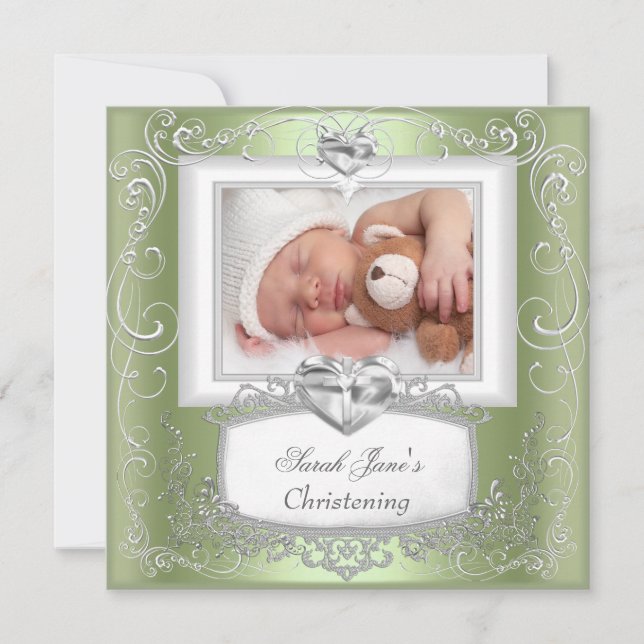 Mint Flicka eller Boy Christening Baptism Kor Meddelande (Framsida)