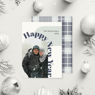 Mint för gott nytt år Photo Arch Navy Mint Julkort