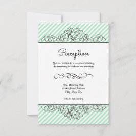 Mint Formal Blommig Flourish - Bröllopsinbjudan Inbjudningar