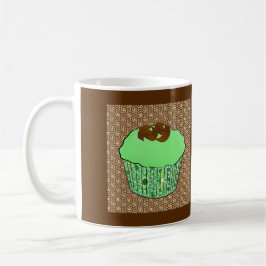 Mint Frosted Chocolate Cupcoa, Fractal Background Kaffemugg