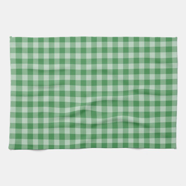 Mint Gingham Kökshandduk (Horisontell)