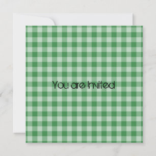 Mint Gingham Play Baby Shower Inbjudningar