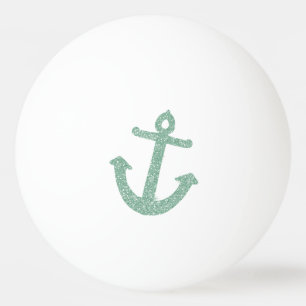 Mint Glitter Anchor Pingisboll