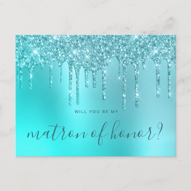 Mint glitter-droger blir min hedersbetygelse inbjudan vykort (Framsida)