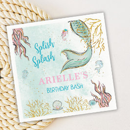Mint Glitter Mermaid stjärt under havet  Pappersservett