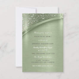 Mint Glitter Möhippa Birthday Sweet 16:e Inbjudningar