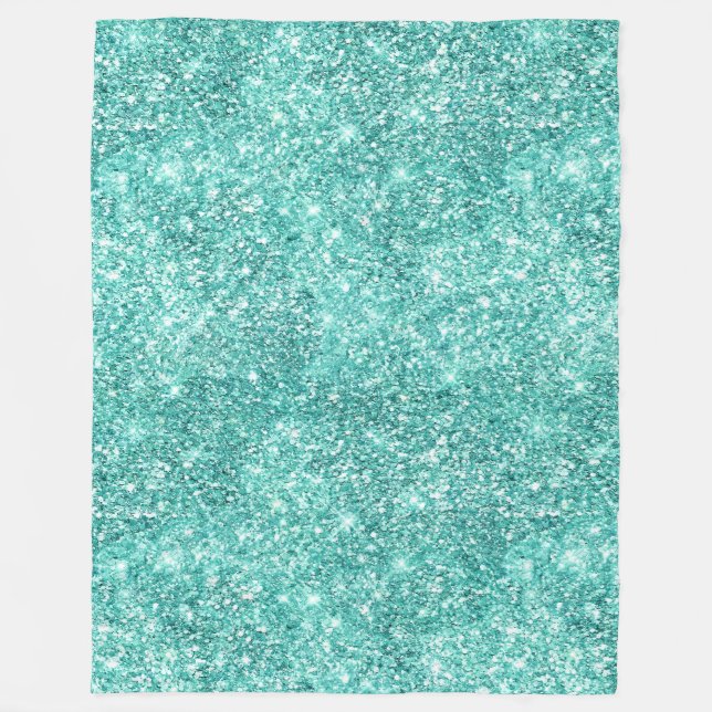 Mint Glitz Glitter Fleecefilt (Framsidan)