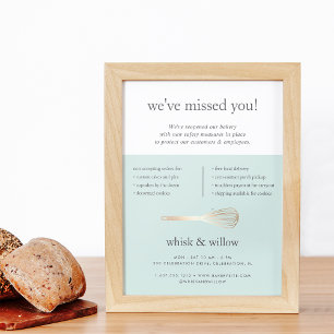 Mint & Gold Whisk Bakery öppnar igen Flygblad