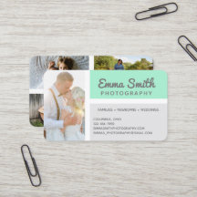 Mint & Gray Photography Fotos Logo Personlig