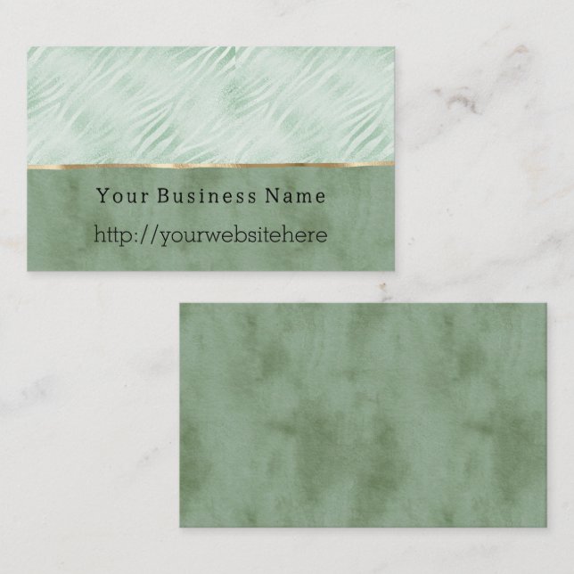 Mint Green Animal Business name website Visitkort (Fram/baksida)