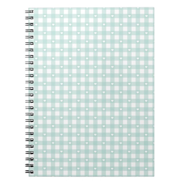 Mint Green Checks Anteckningsbok (Framsidan)