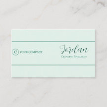 Mint Green Cleaning Service Städerska Logo