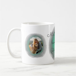 Mint Green Golden Retriever Personalized Photos Kaffemugg