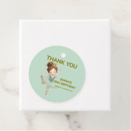 Mint Green Little Princess Ball Favor Tags Gåvor Etiketter