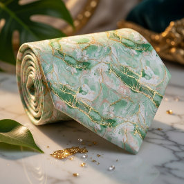 Mint Green Marble & Gold Slips