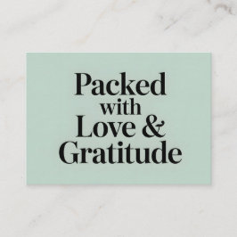 Mint Green Packed with Love & Gratitude Tilläggskort
