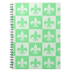 Mint gröna Fleur de lis Anteckningsbok