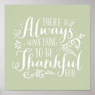 Mint Grönt alltid tacksam offert-Thanksgiving Poster