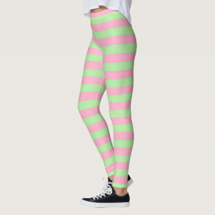 Mint Grönt and Rosa Rand Leggings