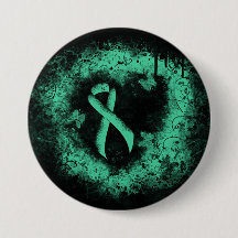 Mint Grönt Awareness Ribbon Grunge Heart