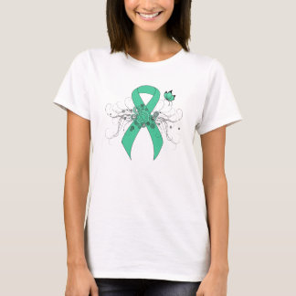 Mint Grönt Awareness Ribbon with Butterfly Tröja