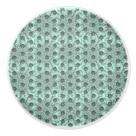 Mint Grönt, Black och Grått Polka dots Mönster Knopp