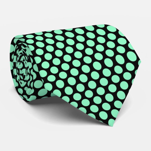 Mint Grönt Black Polka dots Slips (Rullad)
