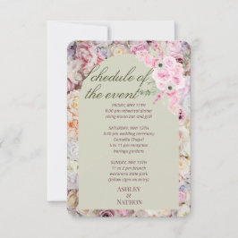 Mint Grönt Blommigt Arch Summer Rehearsal Inbjudan