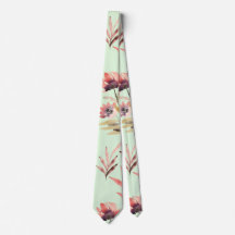 Mint Grönt Blommigt vattenfärgsbild