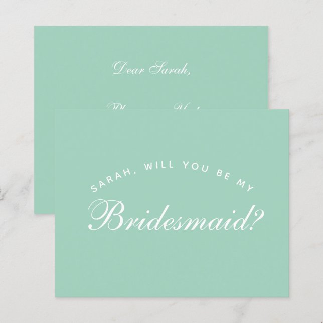 Mint Grönt budget - Frieri Bridesmaid (Fram/baksida)
