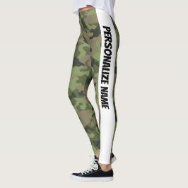 Mint Grönt Camouflage PERSONALIZE Leggings