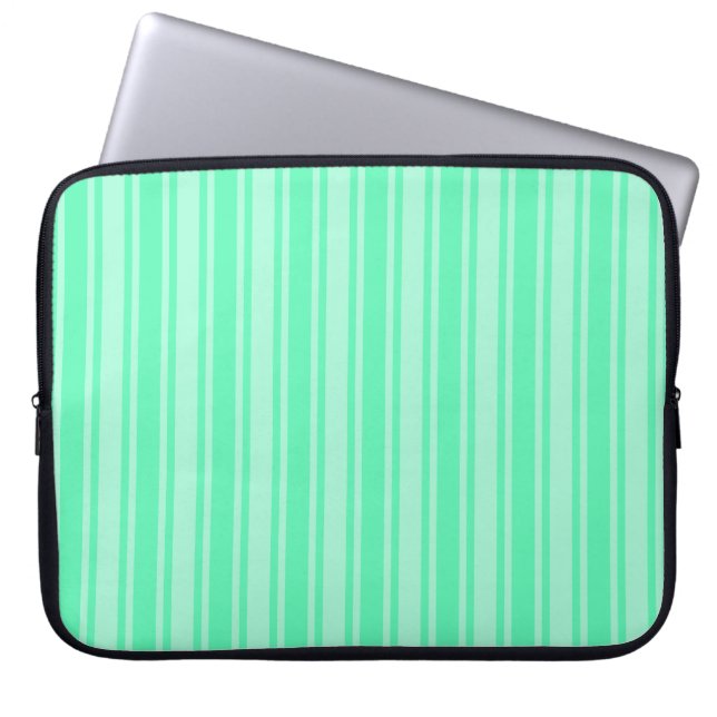 Mint grönt candy rand laptop fodral (Framsidan)
