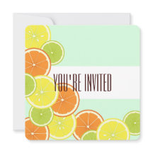 Mint Grönt Citrus Fruit Slices Summer Tea Party