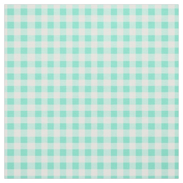 Mint Grönt Classic Gingham Checked Mönster Tyg (Provkarta)
