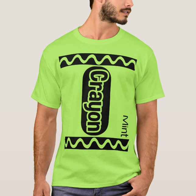 Mint Grönt Crayon Halloween Costume Womens T Shirt (Framsida)