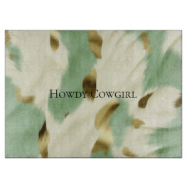 Mint Grönt Cream Guld Cowhide