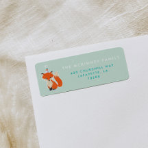 Mint Grönt Cute Fox Party Hat Woodland