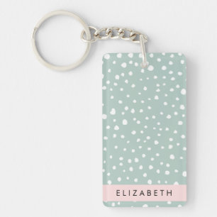 Mint Grönt Dalmatian Dots, Spots, Ditt namn