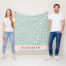 Mint Grönt Dalmatian Dots, Spots, Ditt namn