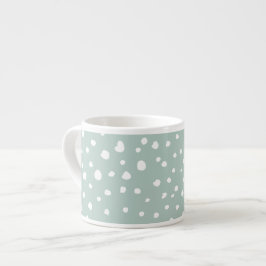 Mint Grönt Dalmatian Spots, Dalmatian Dots Espressomugg