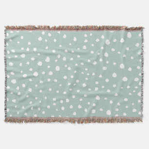 Mint Grönt Dalmatian Spots, Dalmatian Dots Filt