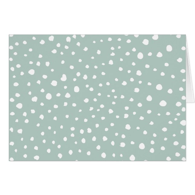 Mint Grönt Dalmatian Spots, Dalmatian Dots Hälsningskort (Framsidan Horizontal)