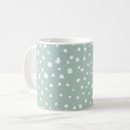 Mint Grönt Dalmatian Spots, Dalmatian Dots Kaffemugg