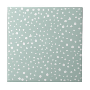 Mint Grönt Dalmatian Spots, Dalmatian Dots Kakelplatta