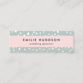Mint Grönt Dalmatian Spots, Dalmatian Dots Mini Visitkort