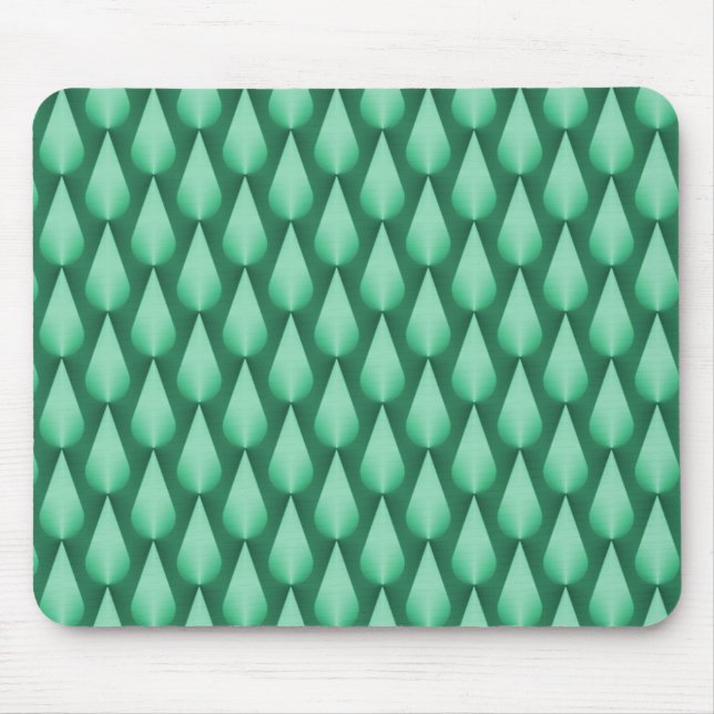Mint Grönt Dazzling Raindrops Mousepad Musmatta (Framsidan)