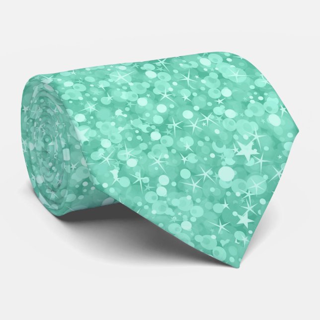 Mint-Grönt Faux Glitter & Sparkles Slips (Rullad)